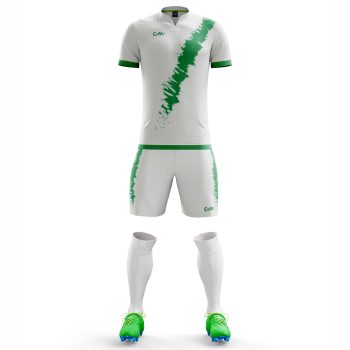 Geen and White Soccer Team wear