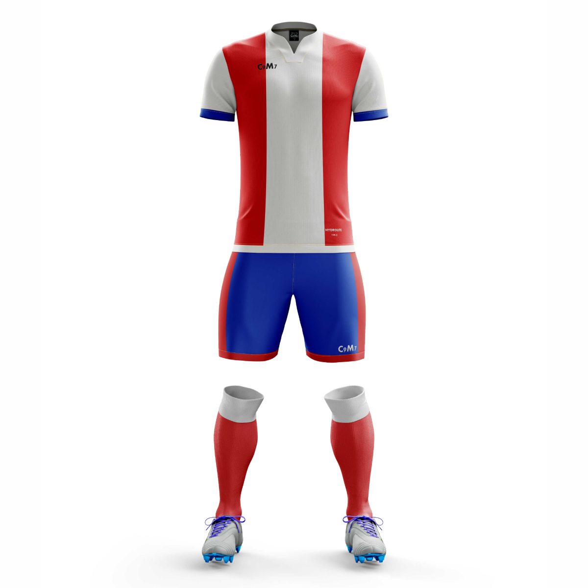 Red white and blue football kit