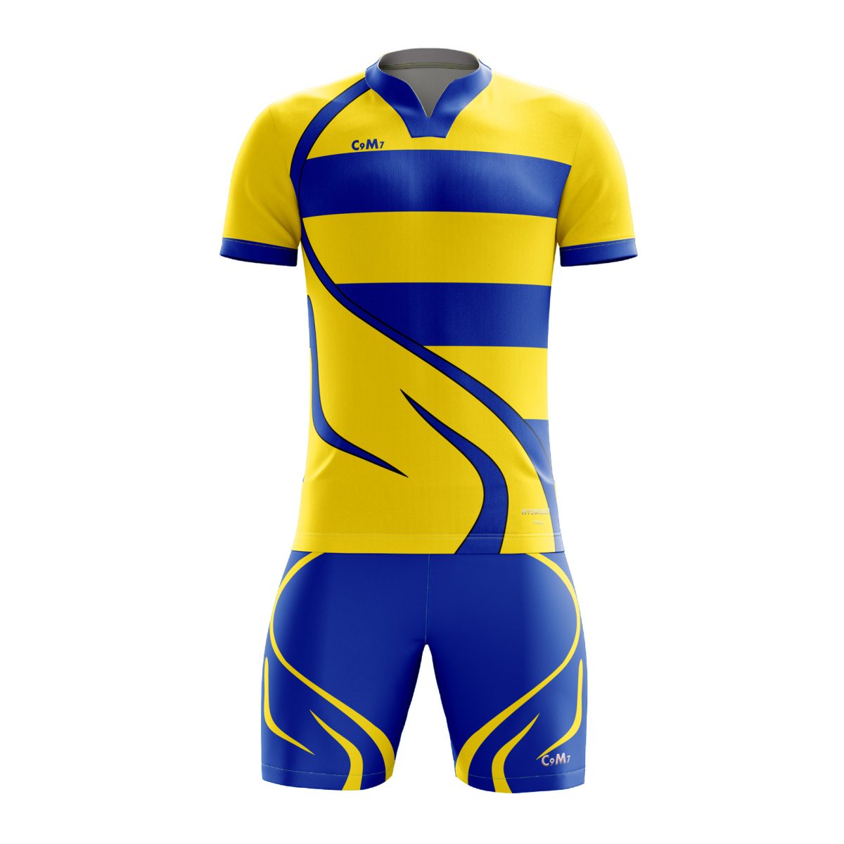 Yellow and Blue Football Shirt and Shorts