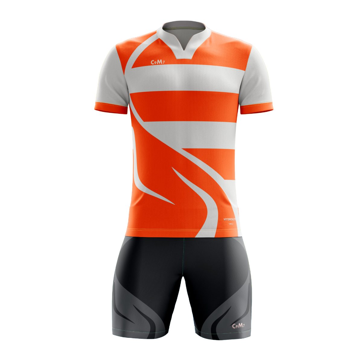 Orange and White Football Shirt and Shorts